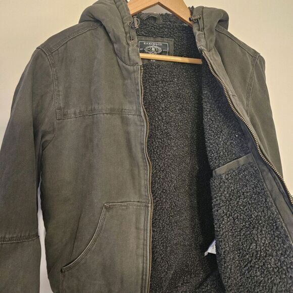 G.H.‎ Bass & Co. Men's Sherpa Lined Canvas Bomber Jacket / Size Small/ New - Picture 7 of 8